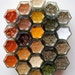 Reserved for HEIDI and SCOTT's wedding registry. Organic spices, magnetic jars and a metal wall plate.
