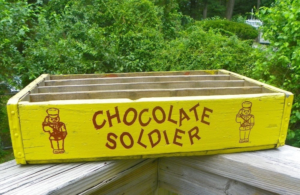 Chocolate Soldier Drink Soda Bottle Crate