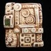 handmade faux carved ivory pendant-- City Square
