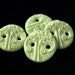 Set of 4 Carved, Textured, Light Green Buttons