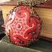 At the End Rose Window V Cathedral Apocalypse - Red glass filigree necklace - Elysia and Bountiful Winepress