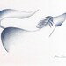 Blue Horse - Original Drawing - Stylized Horse