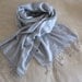 Vintage Scarf Pashimina Shawl Shoulder Wrap Cashmere Wool Silk Gray