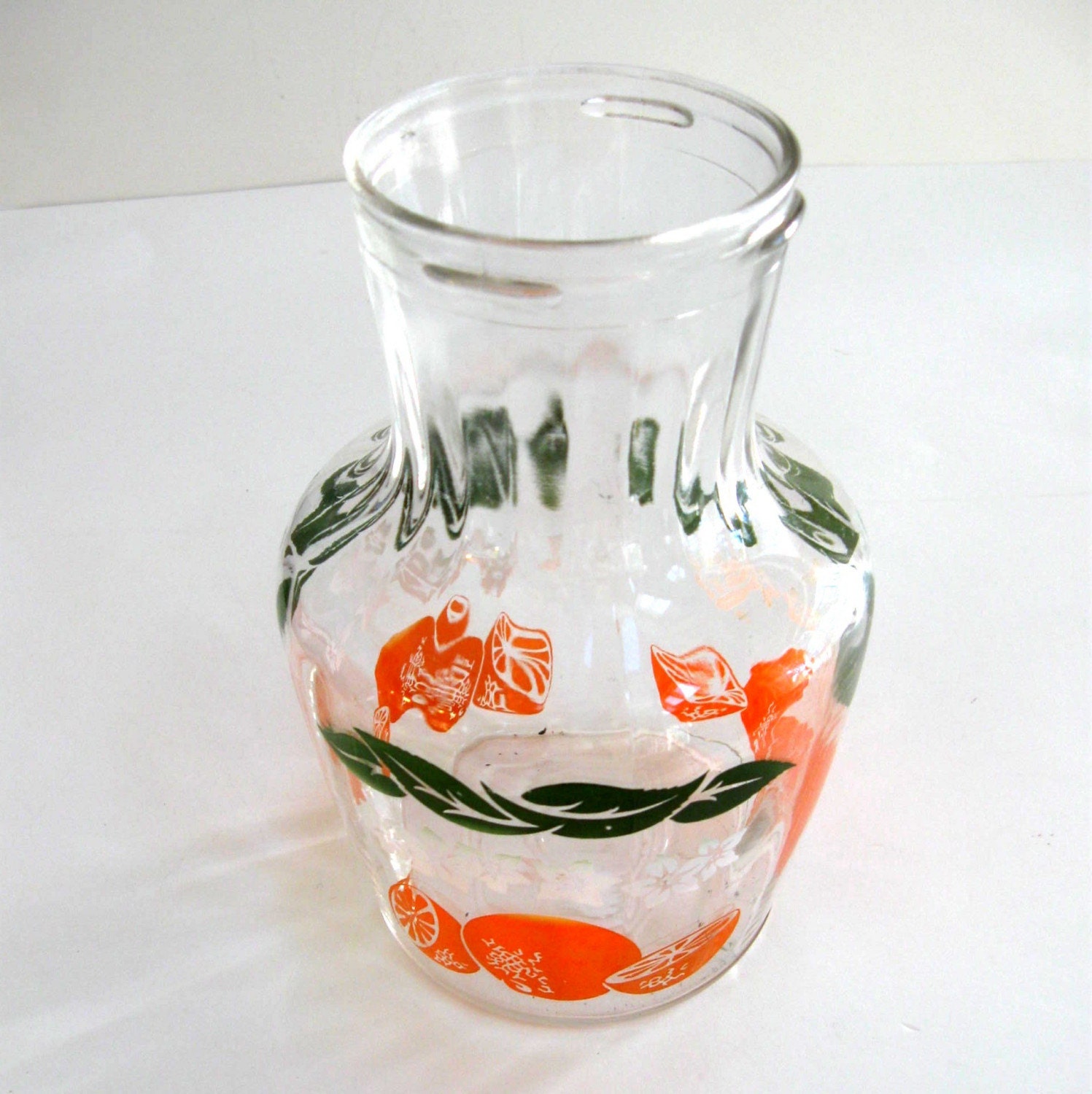 Vintage Orange Juice Decanter Container Server by CinfulOldies