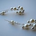 Ear Vine, Ear Wrap, Sterling Silver and Cream Swarovski Pearl Earrings