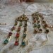 WISPY old rhinestone chain earrings colorful vintage findings ooak one of a kind assemblage