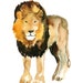 LION by DIMDI Original watercolor painting 8x10inch(Vertical orientation)