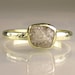 Rough Uncut Diamond Engagement Ring -18k and 14k Gold