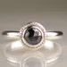 Granulated Rose Cut Black Diamond Ring