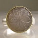Smoky Carved Moonstone Ring - 18k Gold an Sterling