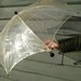REDUCED Vintage Clear Umbrella Mod Vinyl Bubble Twiggy Rain Promotional Advertising Japan Harter MCM Office Furniture Promotion Advertising
