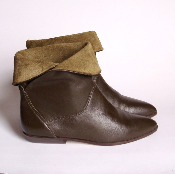 suede olive green boots