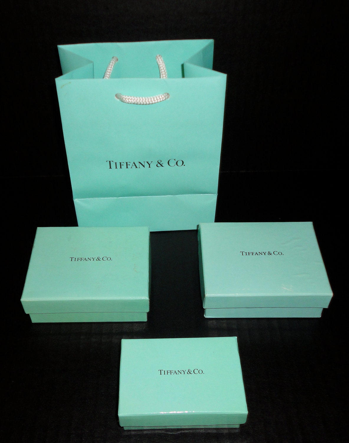 Tiffany & Co. Empty Boxes and Gift bag.4 pcs by Cosasraras on Etsy