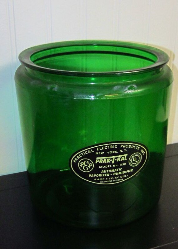 Vintage Green Glass Automatic VaporizerHumidifier by redposie