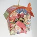 Hand Crafted Birdhouse Decoration, Embellished Paper Mache Bird House