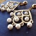Vintage Sarah Coventry Chandelier Earrings with Pearl Dangles Senorita