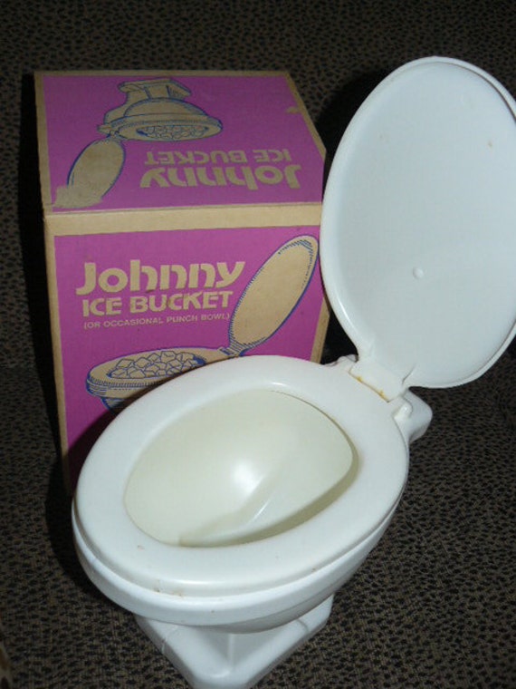Vintage ICE BUCKET Johnny The Toilet 1974 Mint In Box Ice