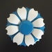 Vintage Brooch Enamel Flower Blue and White Costume Jewelry Bridal Bouquet Wedding
