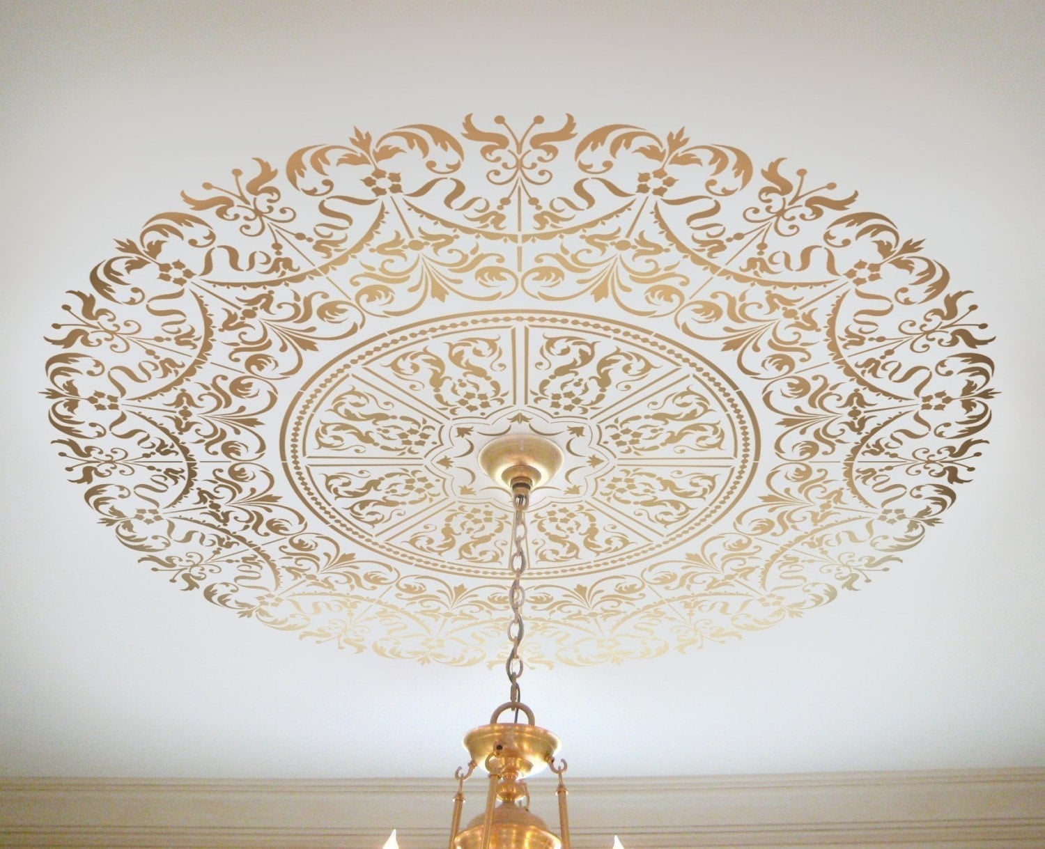 Decorative Stencil Georgian Ceiling Medallion Wall and