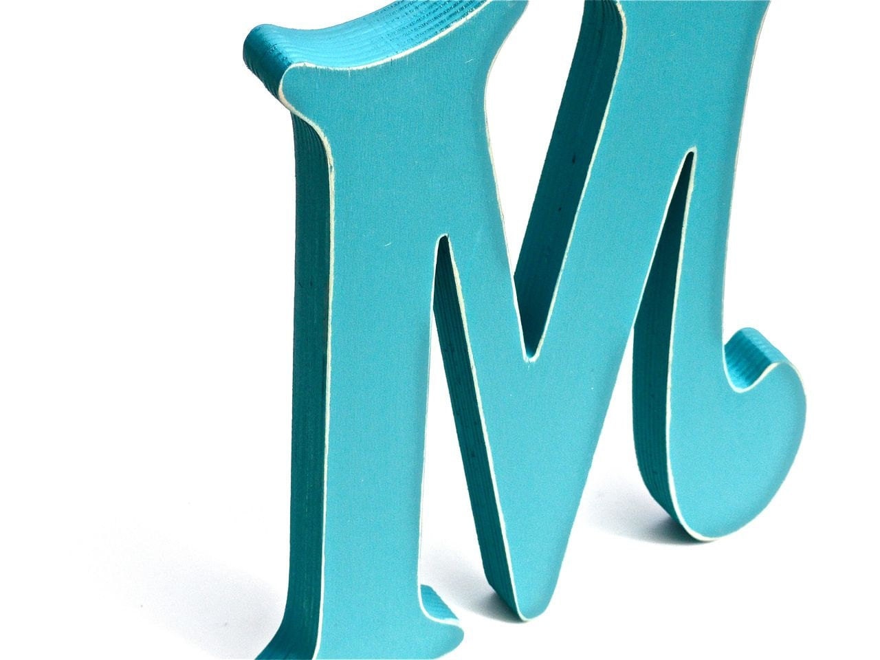 30% Off....Decorative Wooden Letter M Wall Decor by HolesInTheWood