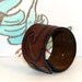 SALE Leather Cuff Wristband Vintage Jewelry OOAK CIJ