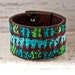 SALE Leather Bracelet Hand Painted Jewelry OOAK