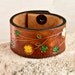 Brown Leather Vintage Cuffs Wristbands Bracelets Handmade