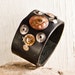 Black Leather Cuffs Wristbands Bracelets Cuff Bracelet Wristband Leather Belt Band Leather Wristbands Memorial Day