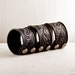Wristbands Cuffs Bracelets Black Tooled Leather SALE