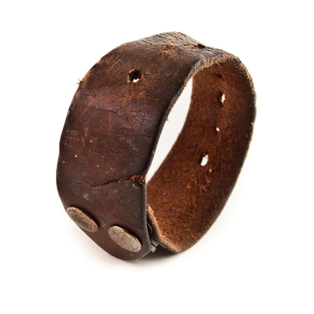 Men's Leather Cuff Wristband Jewelry Vintage Fathers Day