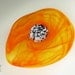 Blown Glass Wall Art Orange Swirl California Poppy Flower