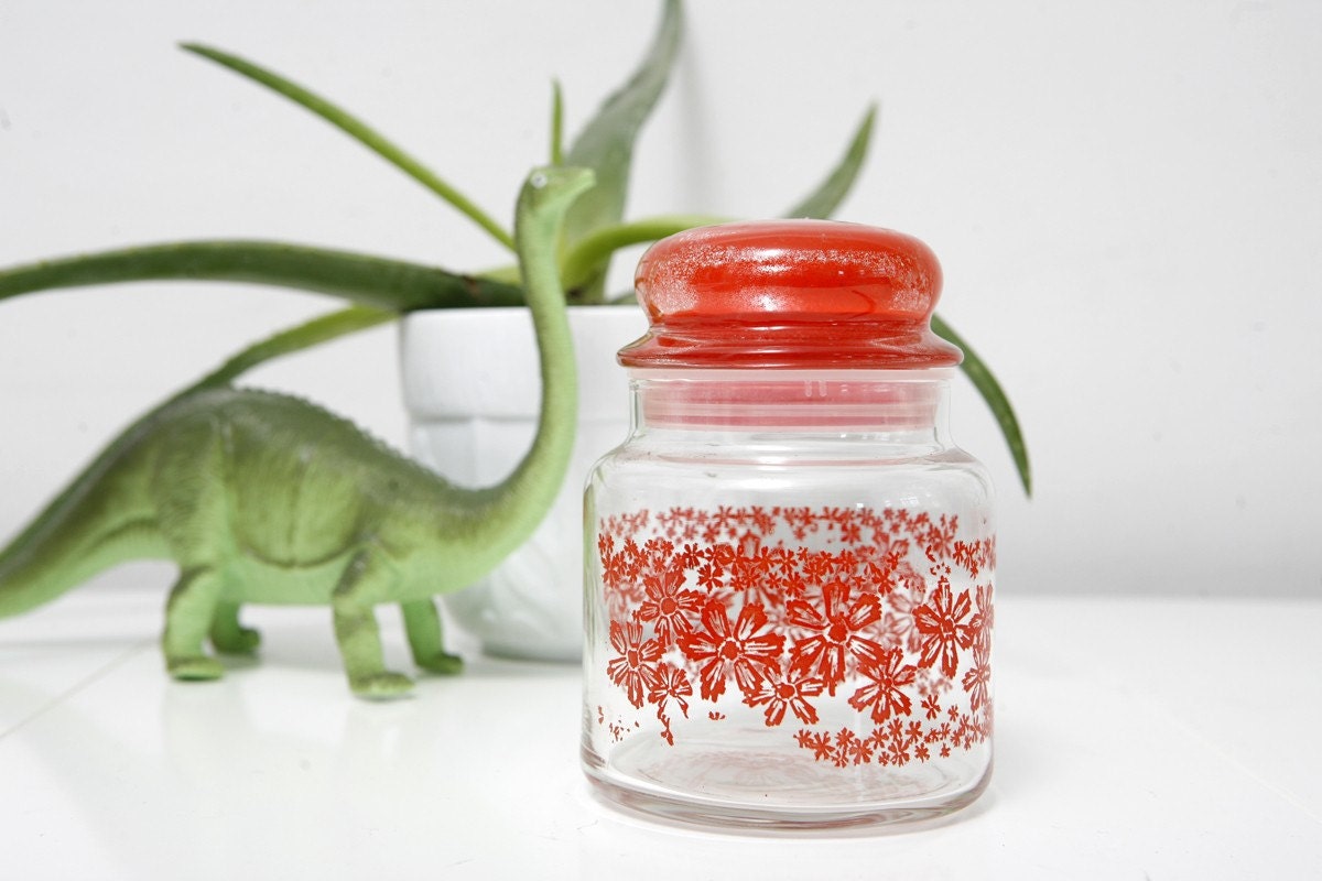 Orange Glass Mason Jar