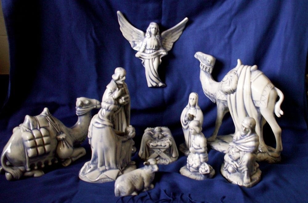 Vintage Holland Mold Nativity Set Blue White by ronjon3 on Etsy