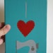 Affordable Original Painting, Wall Art, Home Decor - I heart sewing (5 x 7 Canvas)