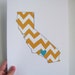 Custom State Print, State Love, State Map, Country, Continent, Nation, Silhouette, 8 x 10 Art Print, I love California, Chevron