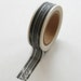 Washi Tape - 15mm - Black Tire Tread on White - Deco Paper Tape No. 281