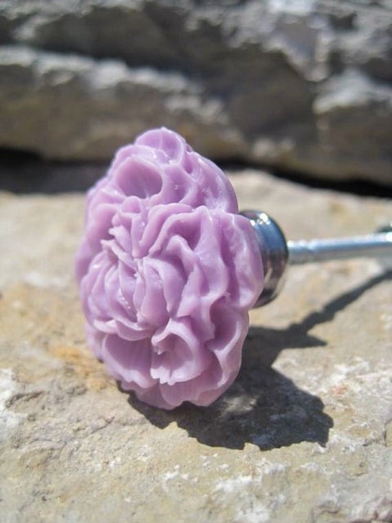 Lilac Drawer Knobs Peony Flower Flower Knobs more