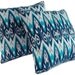 Ikat Pillows 16x16, Set of 2, Blue, Teal