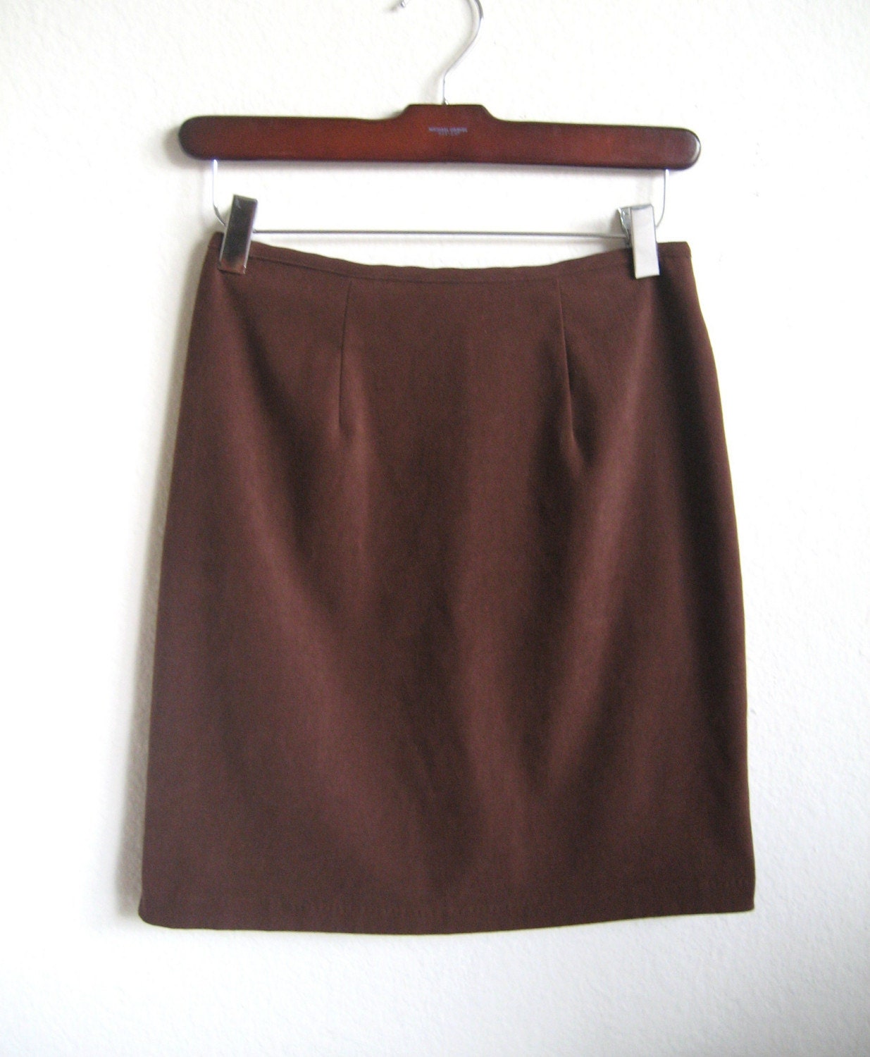 MAD MEN Chocolate Brown Pencil Skirt S/M