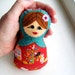 Marta Matryoshka Plush Felt and Fabric Nesting Doll - READY TO SHIP