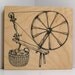 Vintage SPINNING WHEEL Rubber Stamp PSX Rare