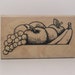 FRUIT apple bananas grapes Rubber Stamp