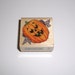 GRINNING JACK O LANTERN Wood Mounted Rubber Stamp