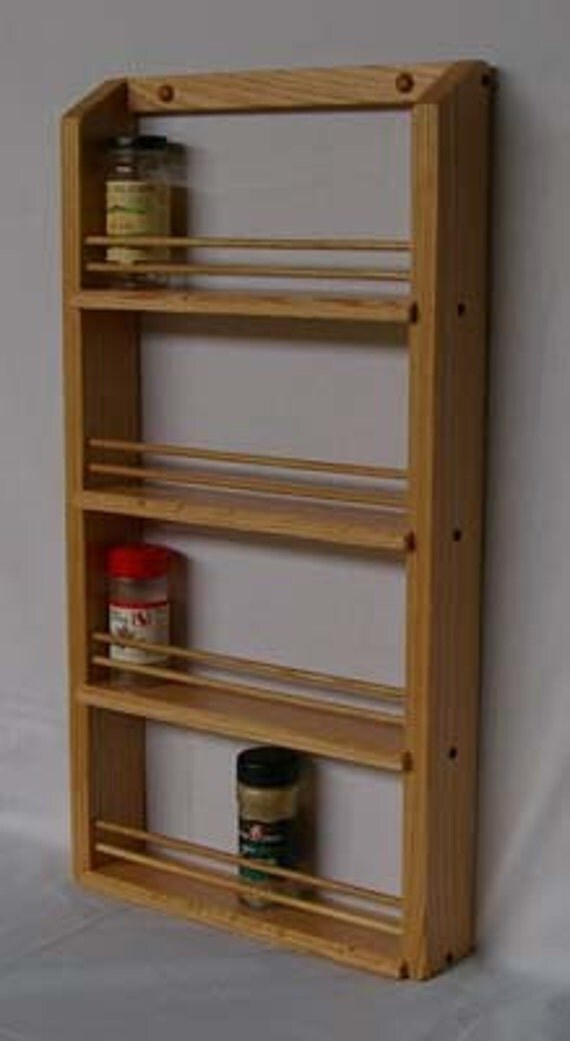 Oak 4shelf Classic Spice Rack by TumbleweedWoodworks on Etsy
