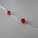 Vampire Bite Silver and Red Swarovski Crystal Necklace
