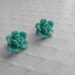 Tiny Turquoise Rose Earrings