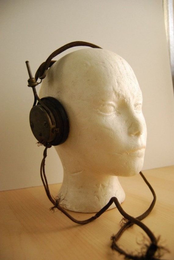 Antique Headphones 1920s Vintage Audio Equipment by retroEra