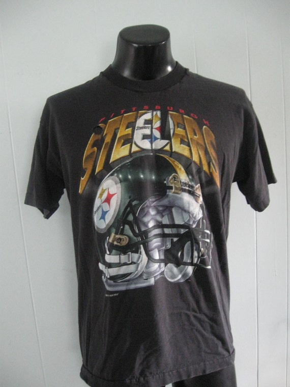 Pittsburgh Steelers Tee Distressed Faded Beat Up TShirt