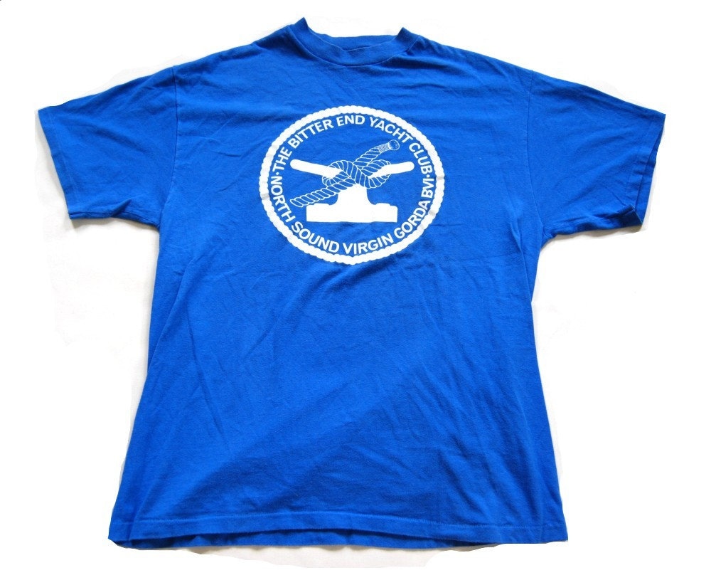 Soft and Thin Vintage TShirt Bitter End Yacht Club LARGE