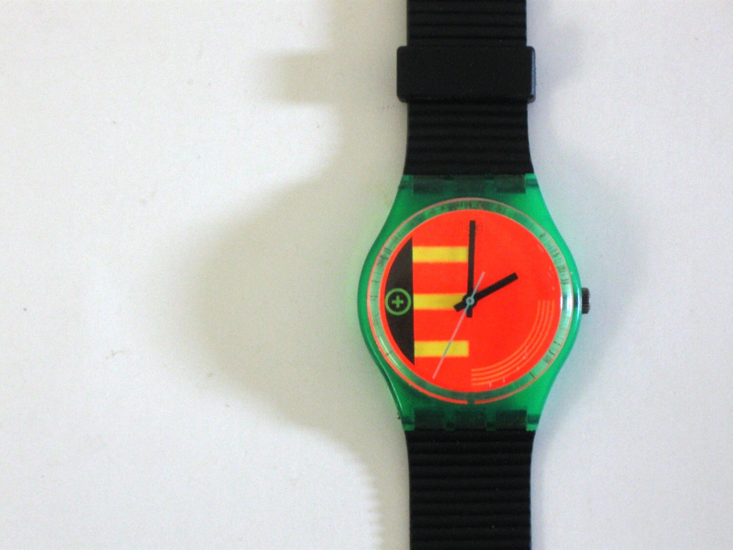 Neon Swatch Watch 1988 Authentic Vintage Swiss Made Ladies